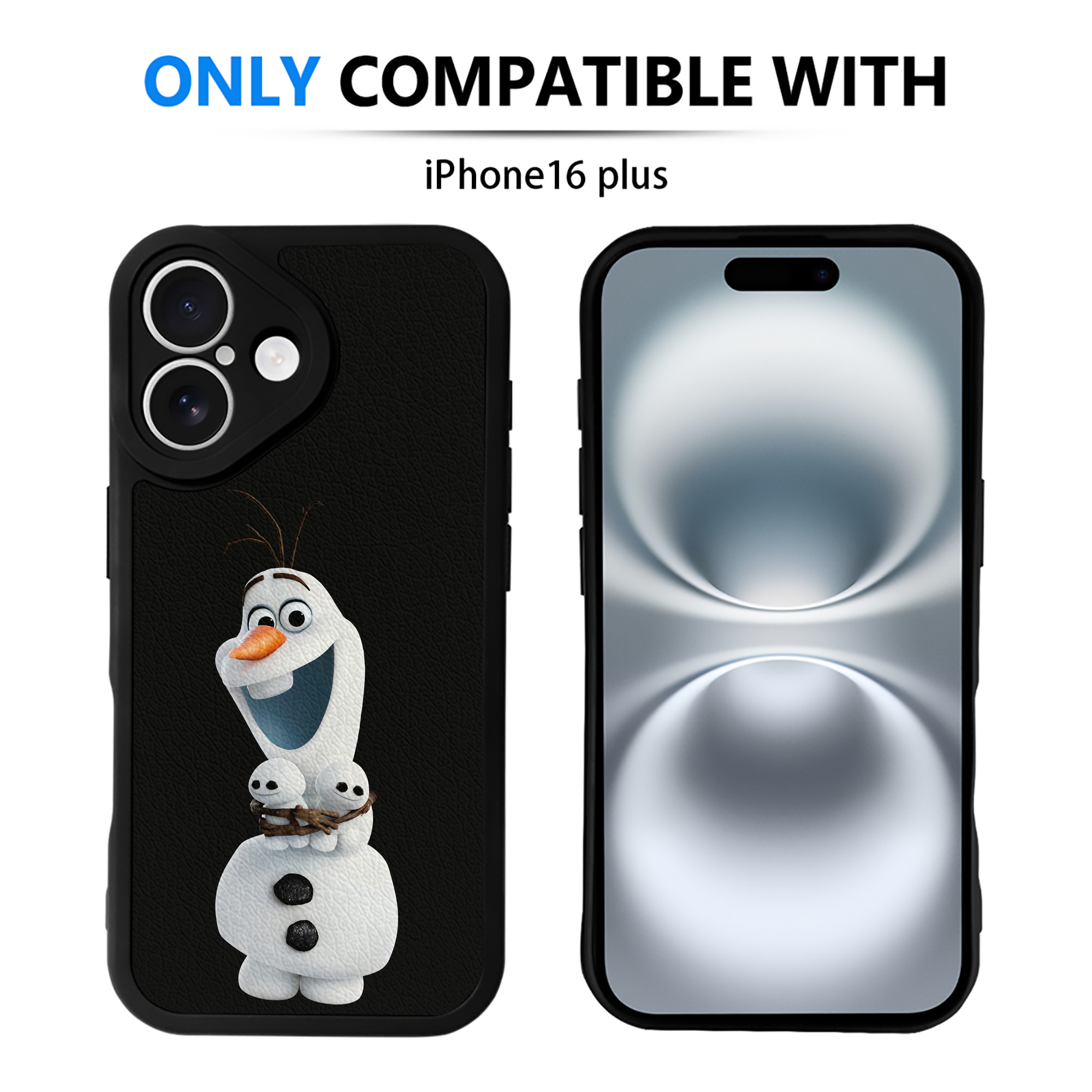 （画像用） アナと雪の女王 アンナ エルサ Frozen Anna Elsa 【iPhone 16シリーズ対応】シリコンスマホケース（レザー調） 材質：シリコン